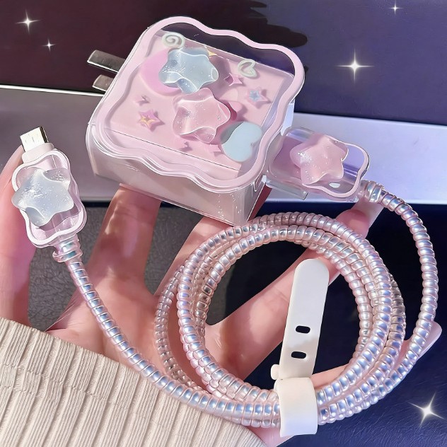 Cartoon Star Phone Cable Protector Case photo 1
