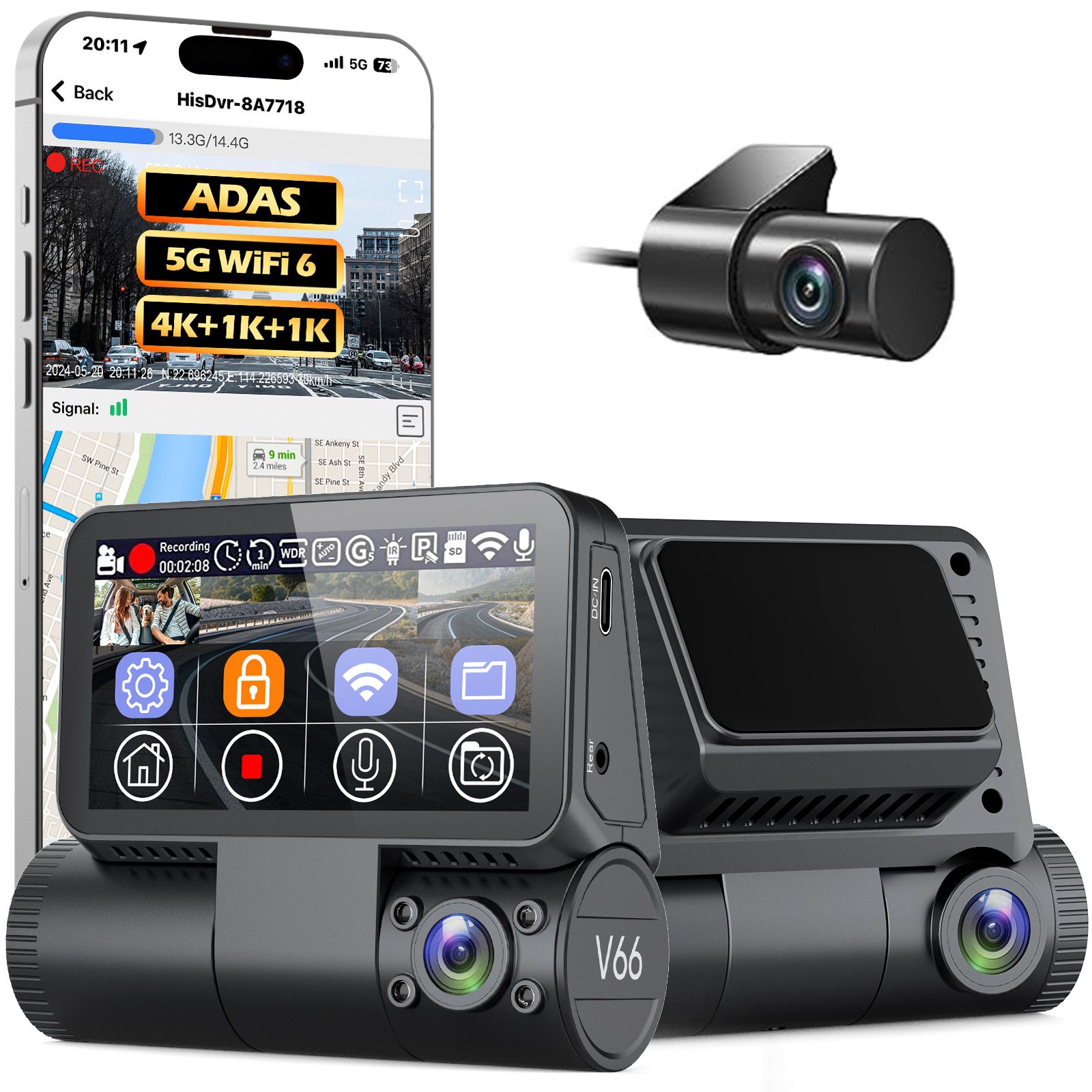 58G Smart Touchscreen Dash Cam photo 2