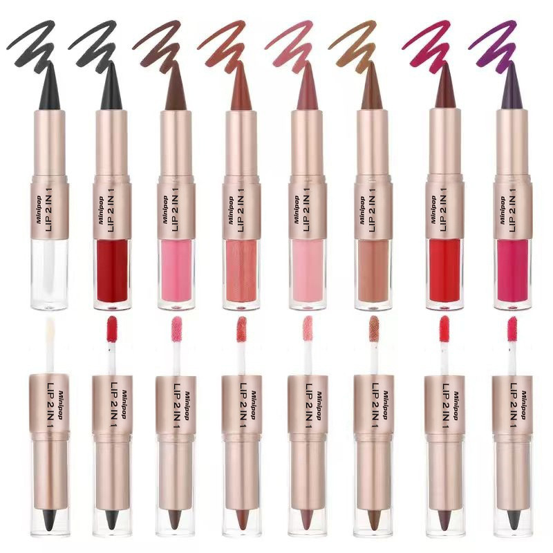 Double-ended Waterproof Smudge-proof 2-in-1 Lip Gloss And Lip Liner photo 5