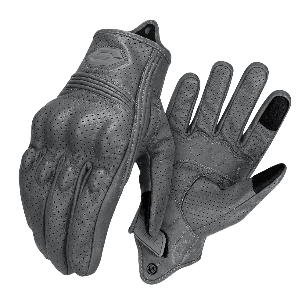 Motorcycle And Bicycle Outdoor Cycling Retro Artificial Leather Gloves photo 6