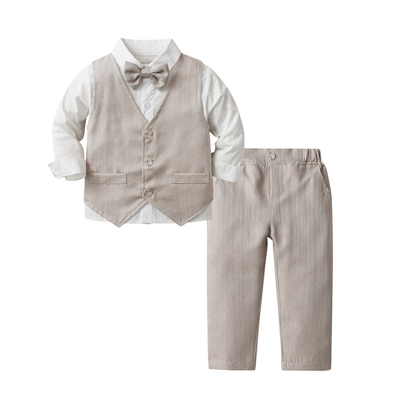 Childrens Clothing Baby Vest And Formal Three-piece Set photo 5