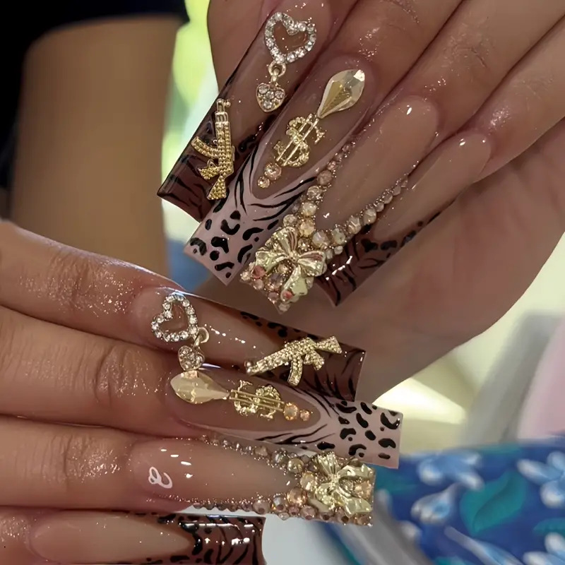 Bow-knot Flower Wearable Nail Tips Fake Nails photo 6