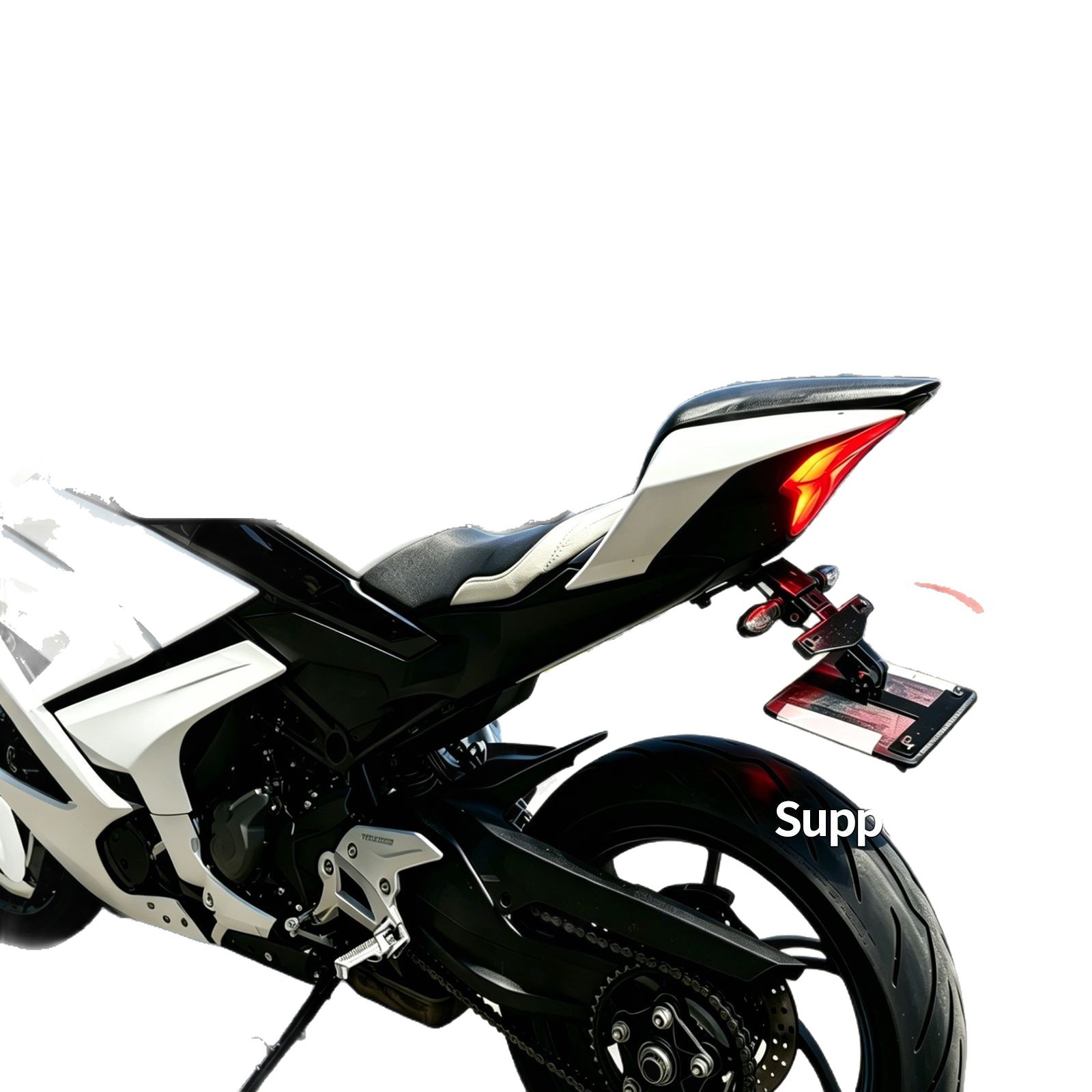 Electric Remote-controlled Foldable Track Modified Short Tail Rear License Plate Holder photo 5