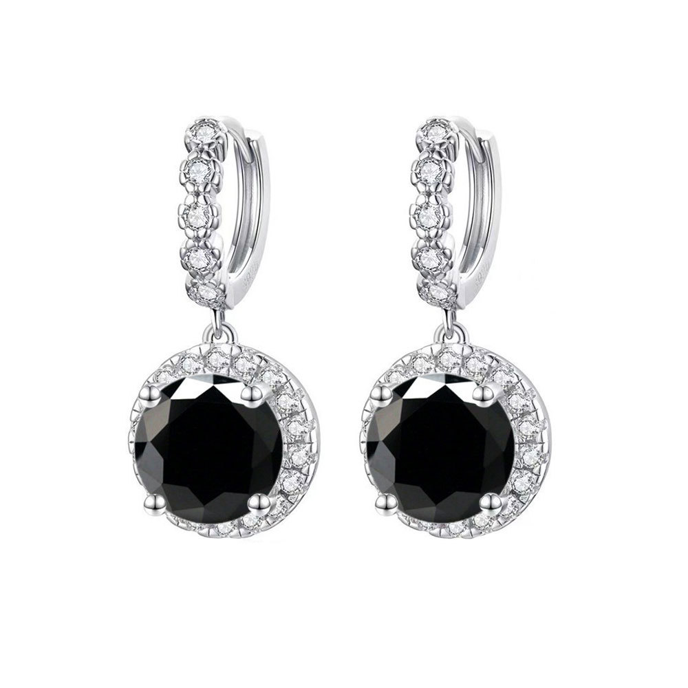 S925 Sterling Silver Moissanite Round Fashion Earrings photo 7