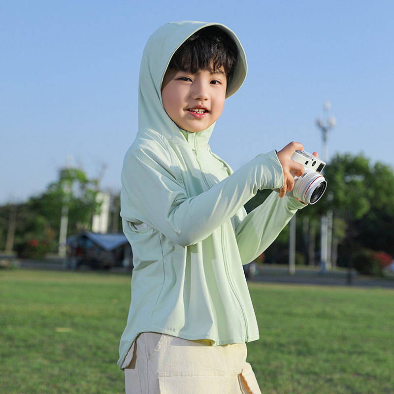 Lightweight Breathable UV-protective Loose-fitting Sun-protective Jacket For Boys photo 1