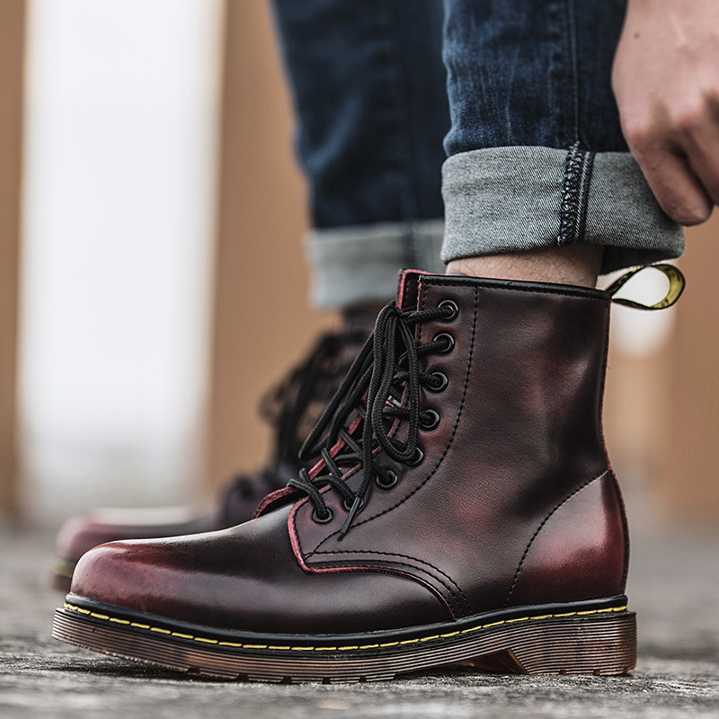 Men's High-top Classic Fleece-lined Motorcycle Boots photo 8