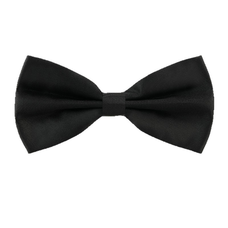 Black Double-layered Bow Tie For Suits photo 6