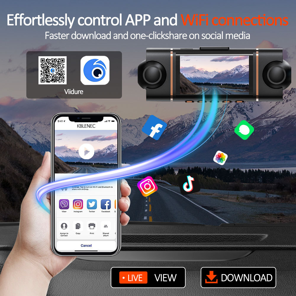 Four-lens Dashcam With Four WiFi Channels Infrared Night Vision And Ultra-thin Design photo 4