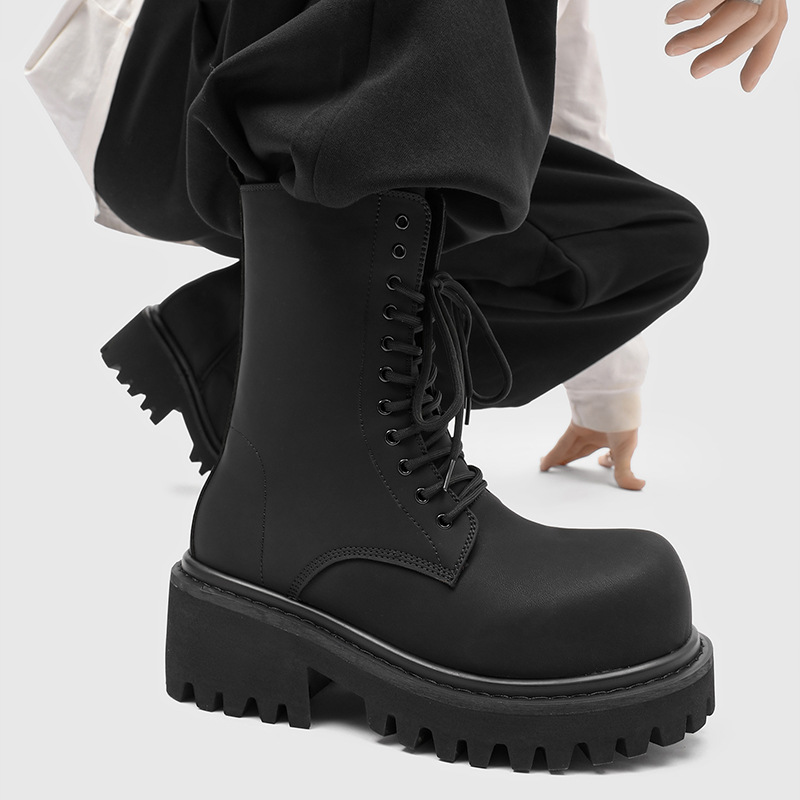 Fashionable Platform Height-increasing Niche-style Zip-up Boots photo 2