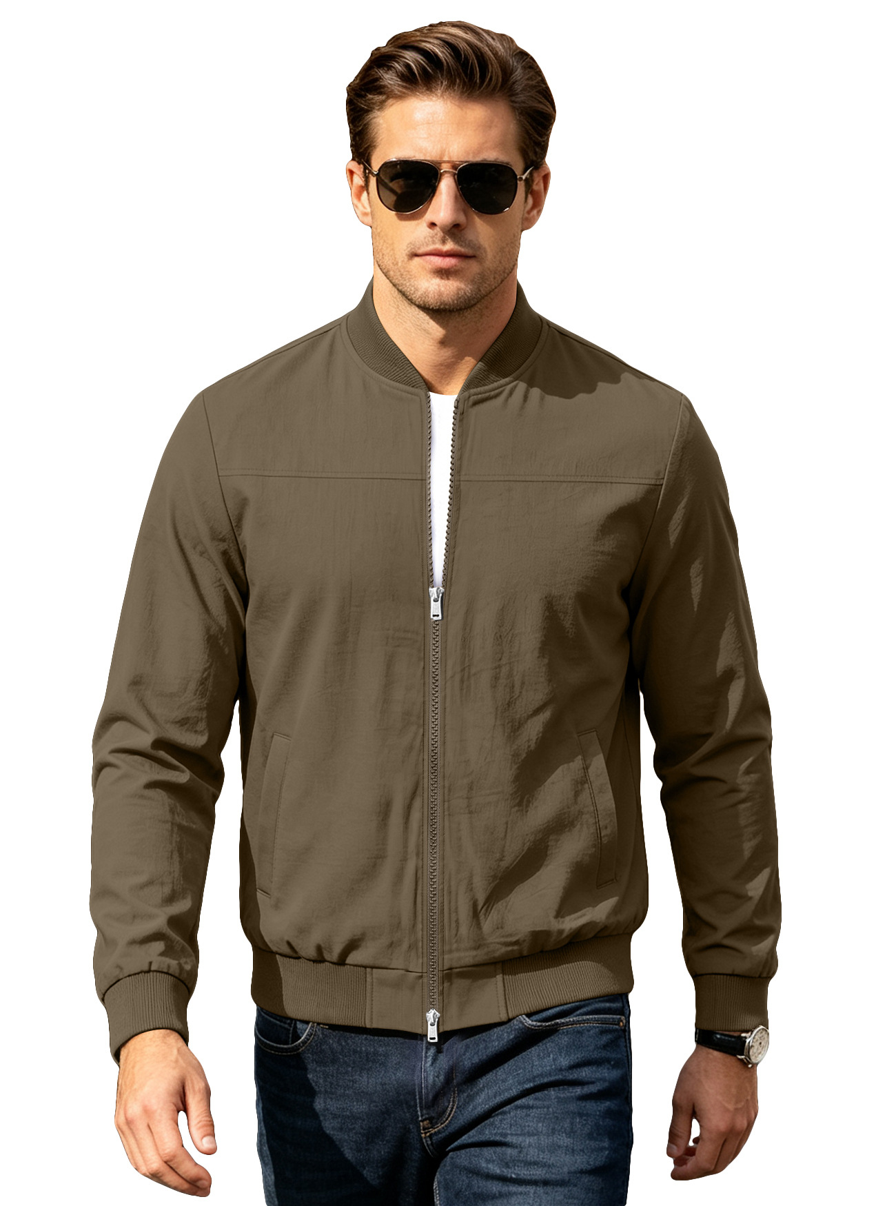 Men's Zip-up Long-sleeve Cardigan photo 5