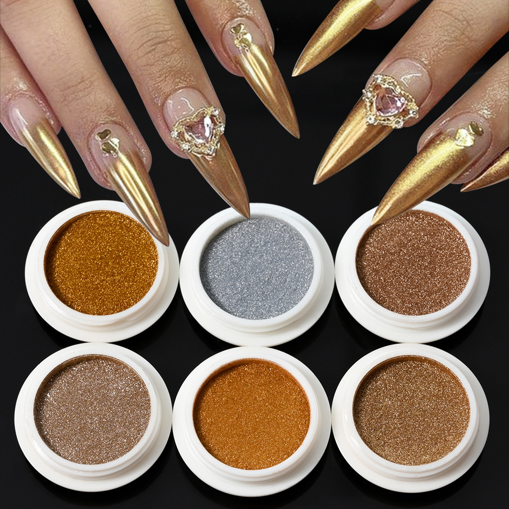 Electroplated Powder Rose Gold Nail Art Kit photo 1