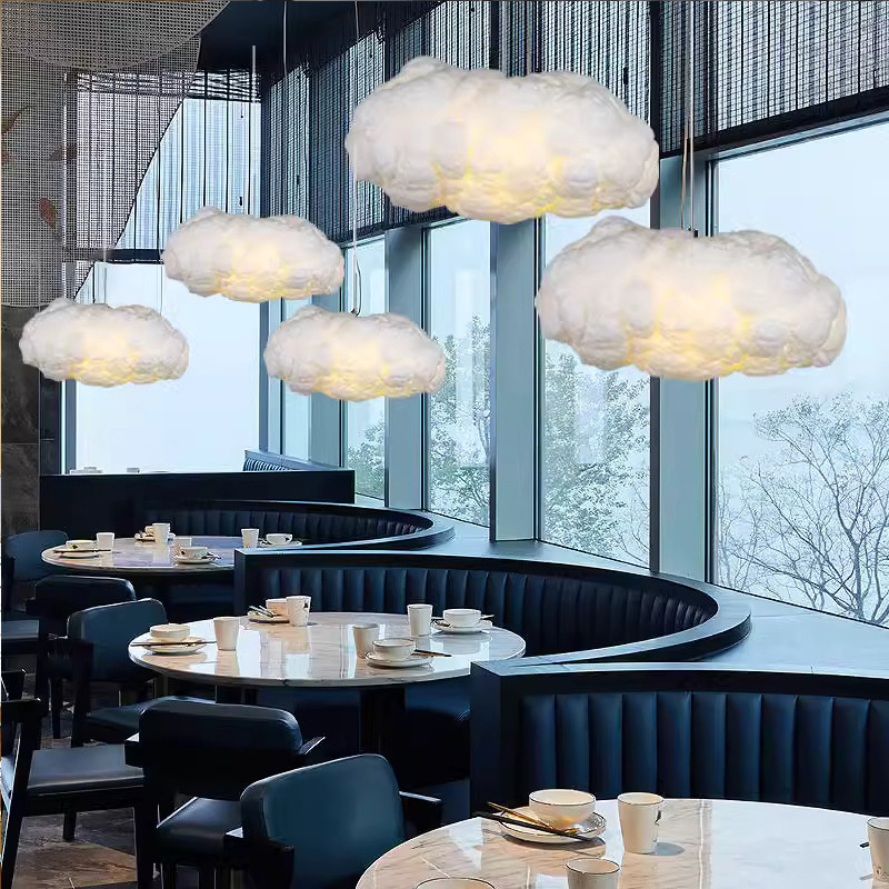 Net Red Cotton Floating Cloud Lamp Cloud Chandelier photo 5