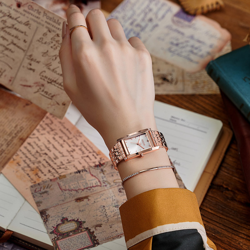 Women's Alloy Square Casual Business Watch photo 4