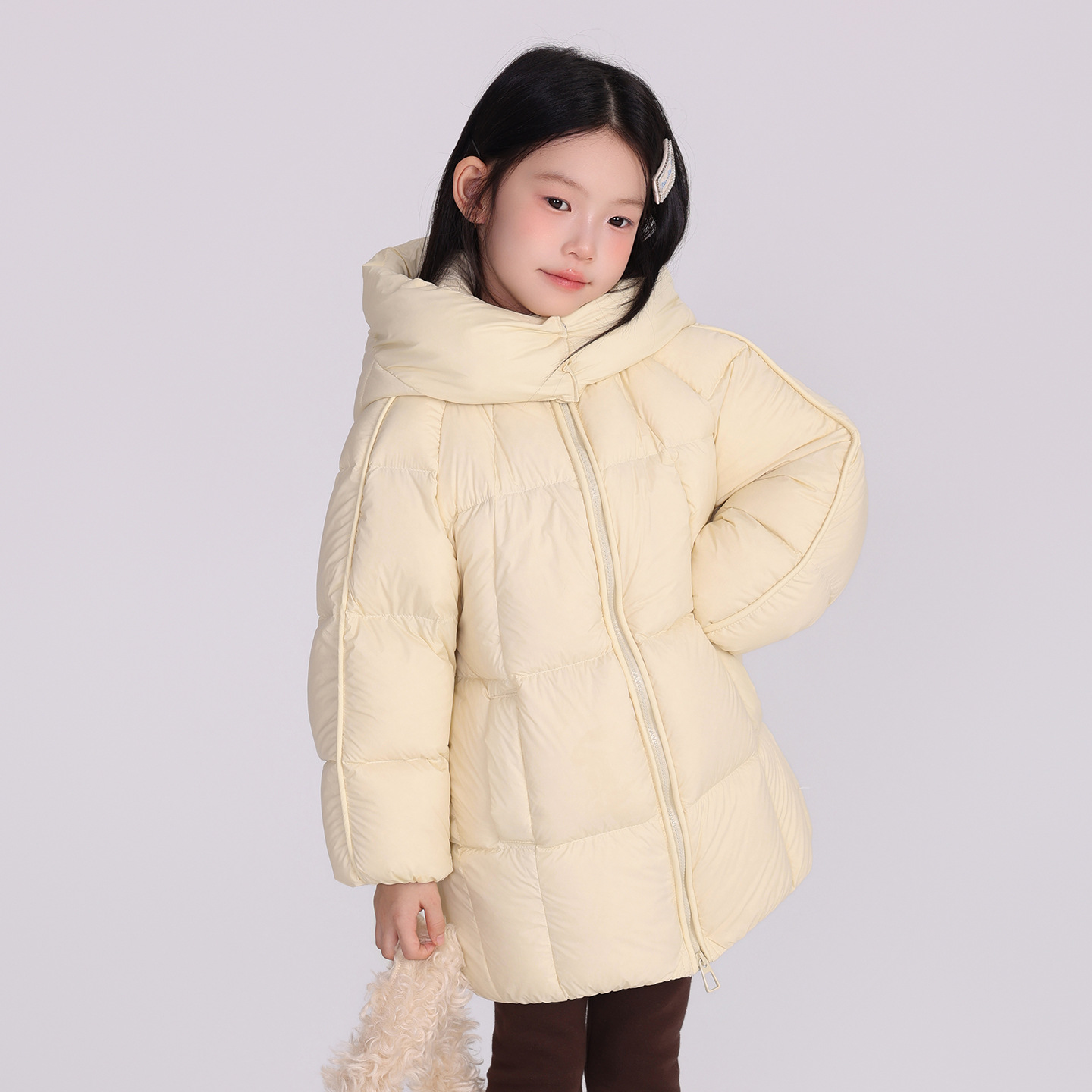 New Thickened Candy-colored Hooded Long Down Jacket Winter Cold-resistant Coat photo 1