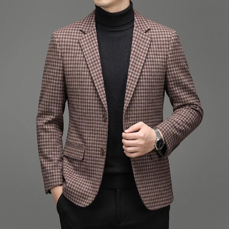 Men's Business Wool Jacket With Fleece Lining photo 1