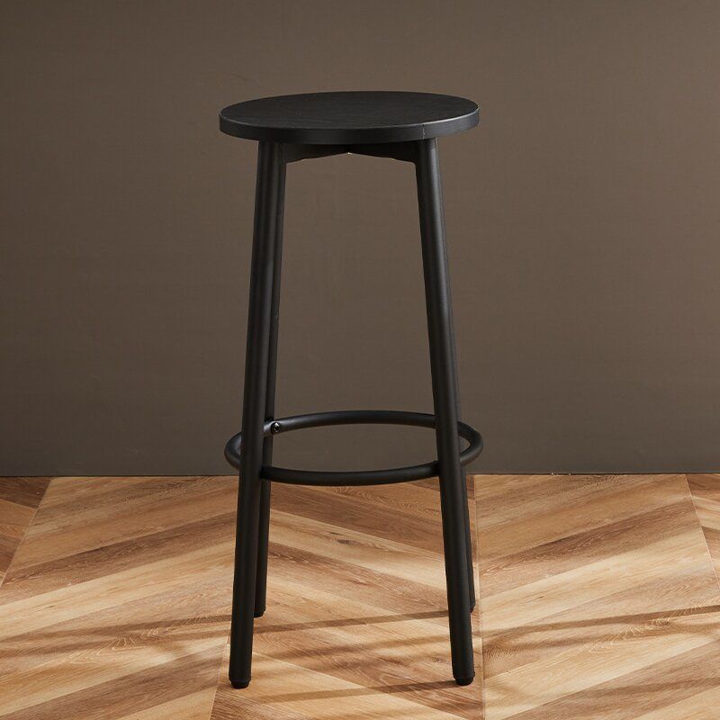 Household High-legged Wrought-iron Round Stool photo 8