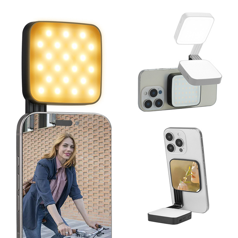 Square Magnetic-suction Foldable Dual-sided Fill Light For Mobile Livestreaming photo 2