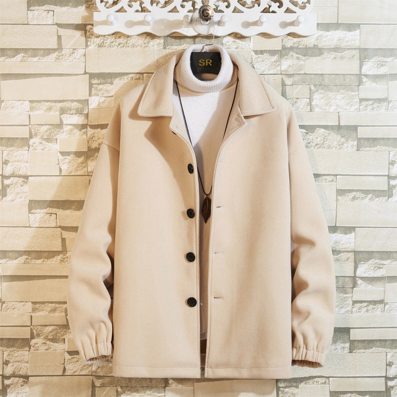 Men's Loose-fit Casual Wool Coat Jacket photo 1