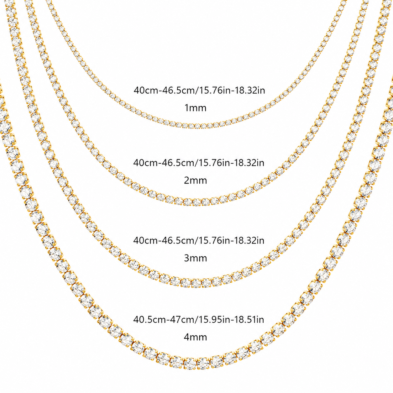 Diamond-studded Zircon Stainless Steel Necklace photo 8