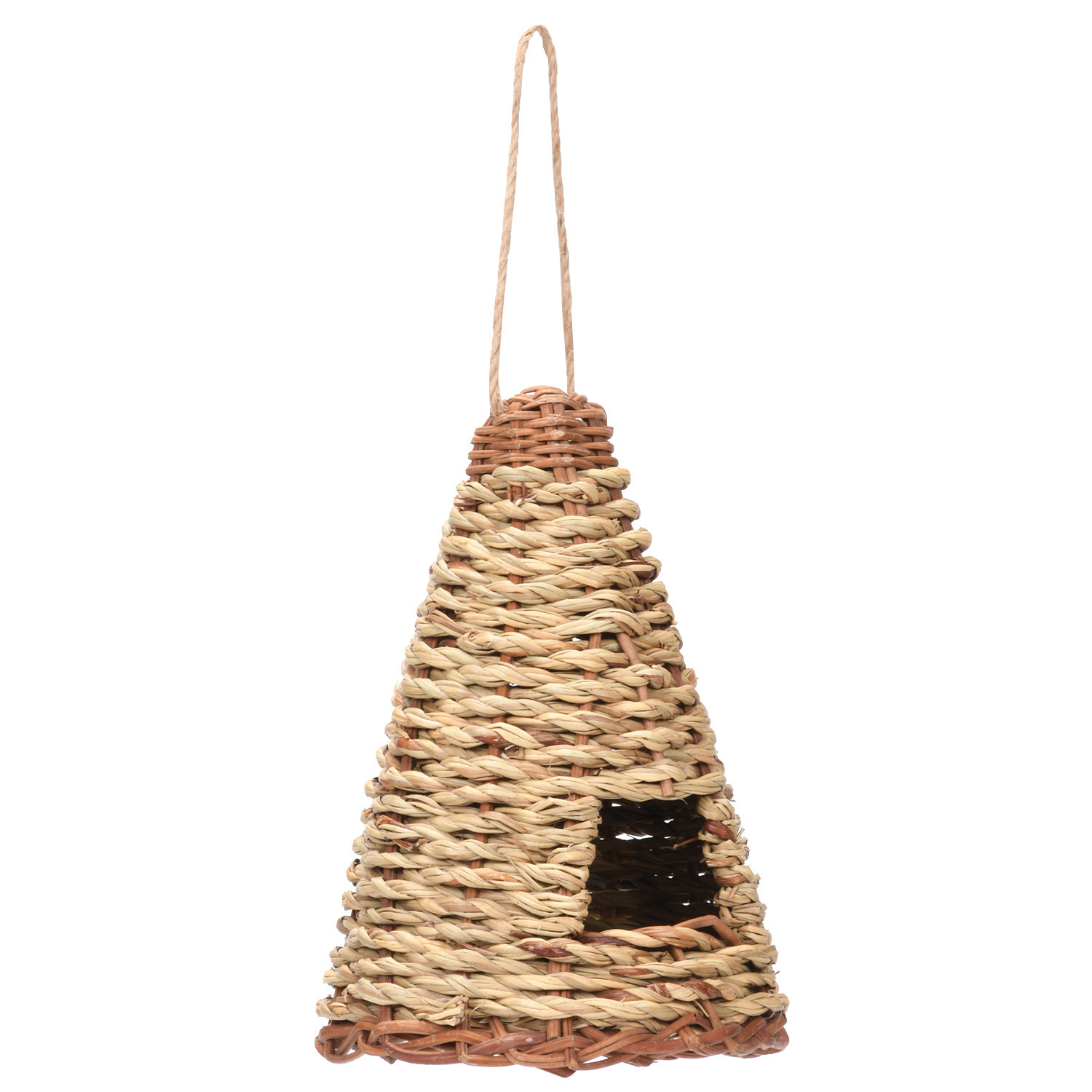Creative Flat Bottomed Grass Woven Bird's Nest Horticultural Decoration photo 2