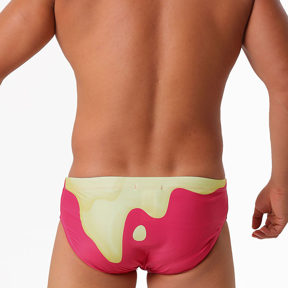 Gradient Flowing-print Triangle Swim Trunks Fashionable photo 2