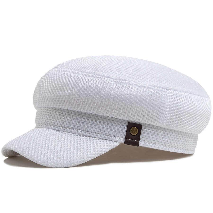 Retro Artistic Flat-top Breathable Mesh Casual Cap photo 2