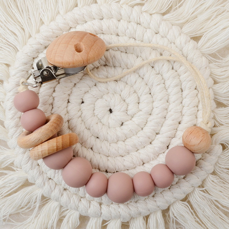 Baby Supplies Creative Baby Silicone Beads Teething Chewable Pacifier Chain Anti-Lost Strap photo 7