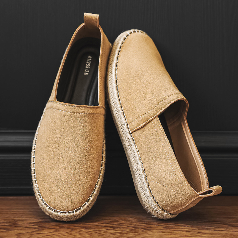 Mens Linen Fisherman Shoes Breathable Canvas Shoes photo 5