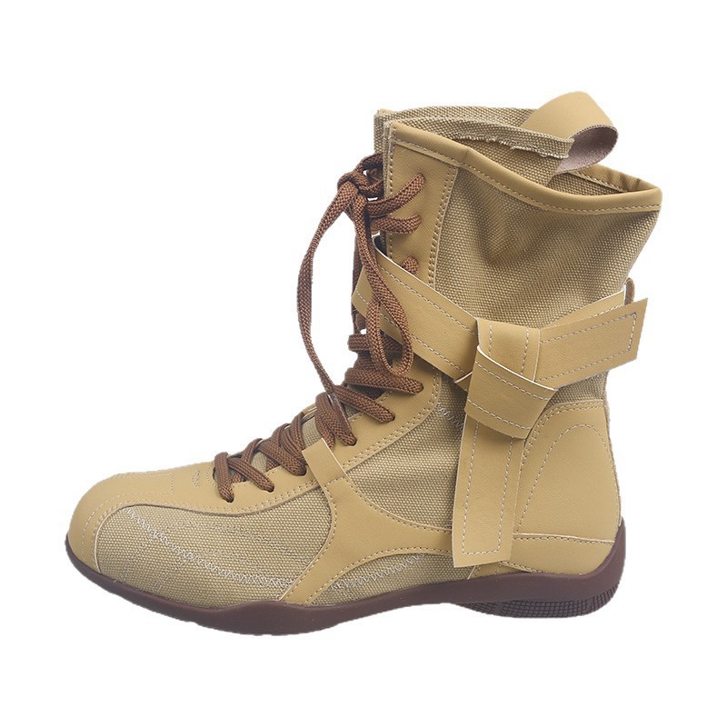 Women's High-top Denim Boots With A Thick Sole And Hidden Platform photo 7