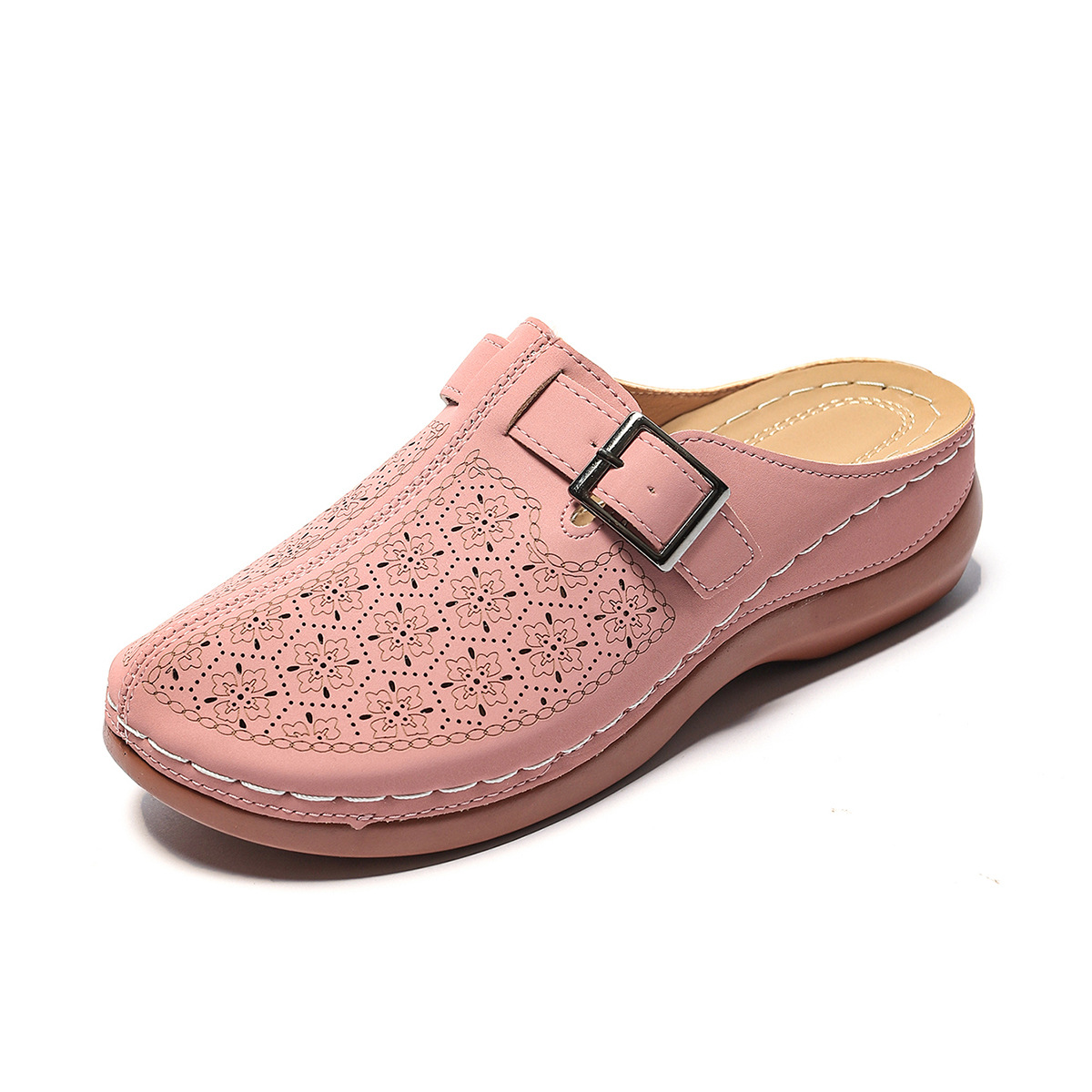 Women's Plus-Size Closed-Toe Flat Casual Slide Sandals For Export photo 6