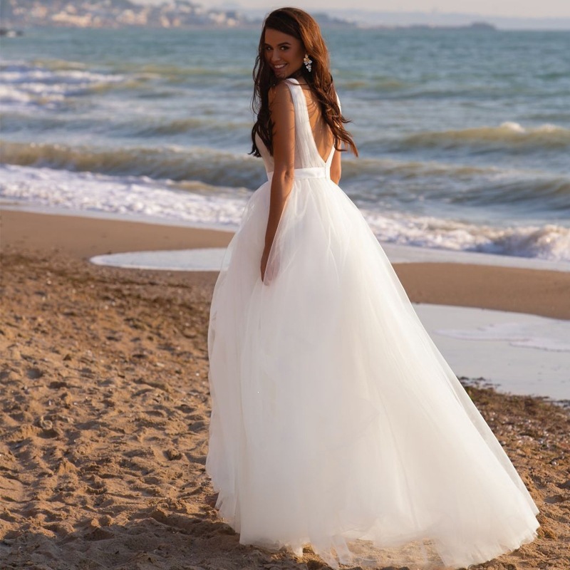 Seaside Outdoor Travel Photoshoot Bride In Wedding Dress photo 4
