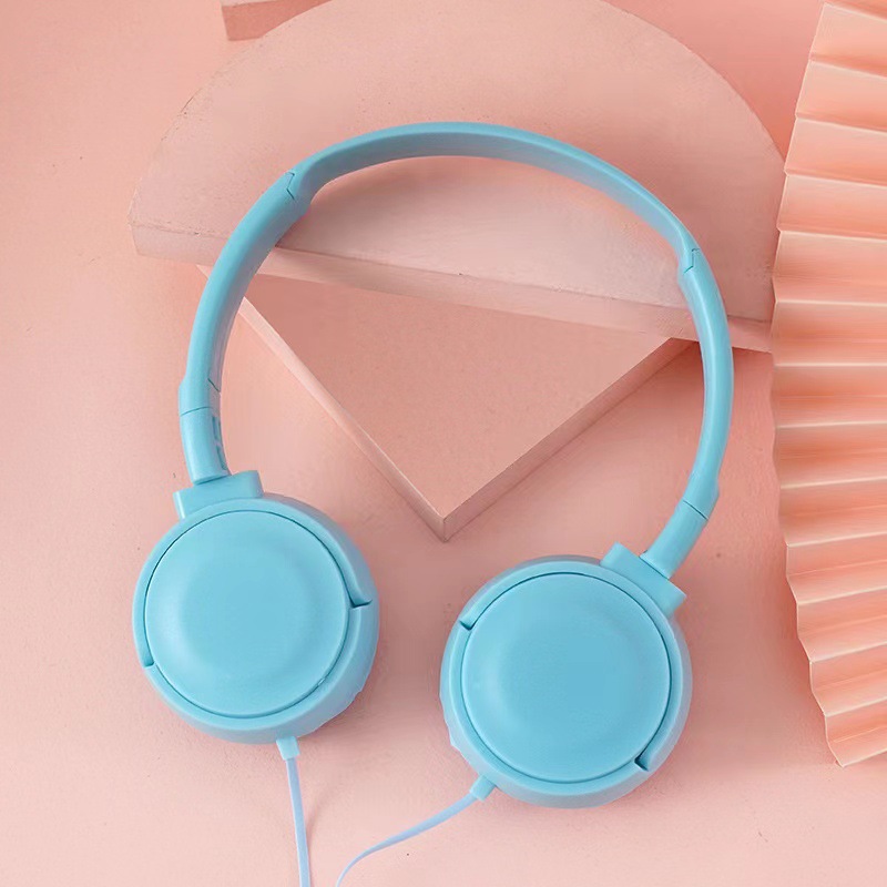 Head-mounted Wired Headset In Macaron Colors With A Microphone photo 6
