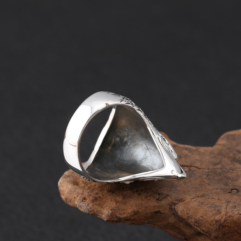 Personalized Creative Eagle Head Men's Ring photo 3