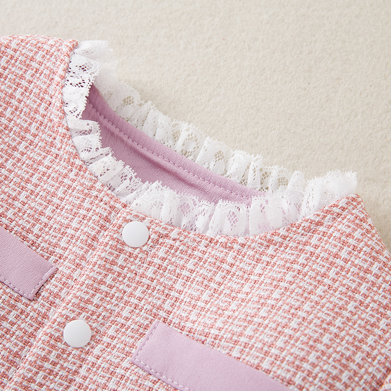 New Autumnwinter Lace-neck Mesh Dress For Girls photo 6