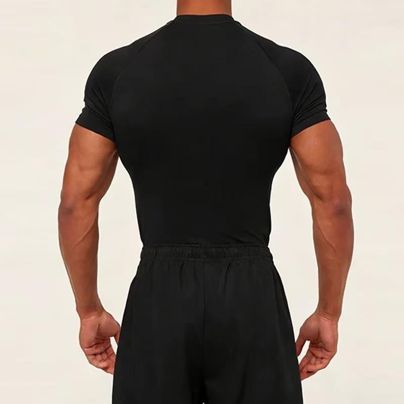 Men's Short-sleeve Quick-drying Breathable Fitness Compression Shirt photo 7