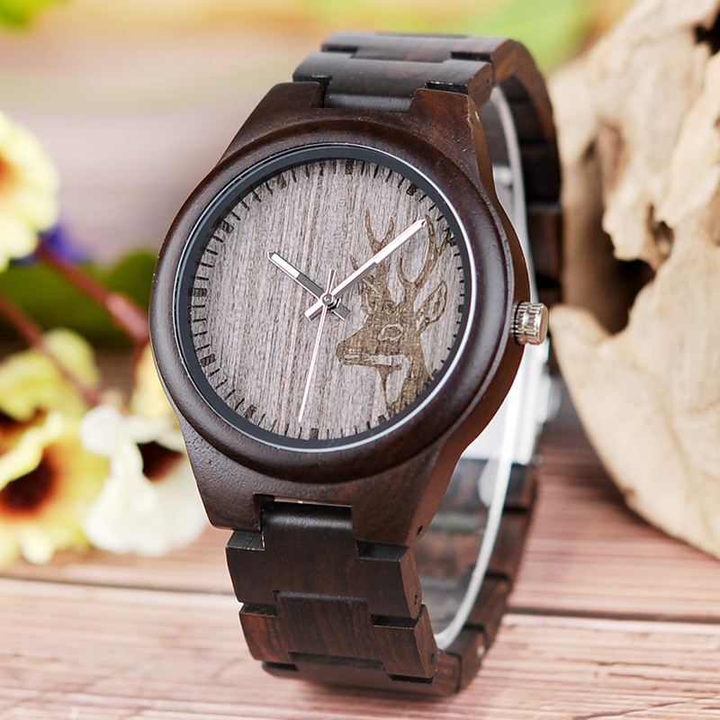 Wooden Watch Classic Analog Quartz Fashionable photo 1