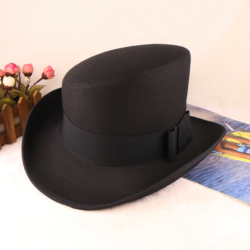 Womens Fashionable Rolled-brim Felt Wool Hat photo 3