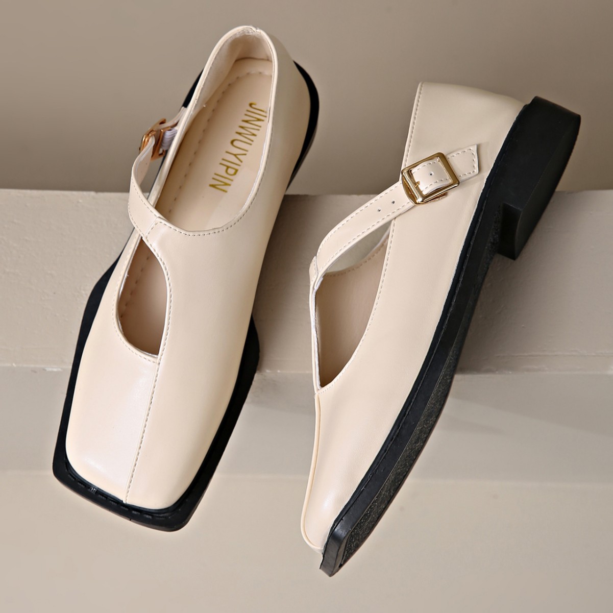Fashionable Square-toe Versatile Low-cut Womens Shoes photo 6