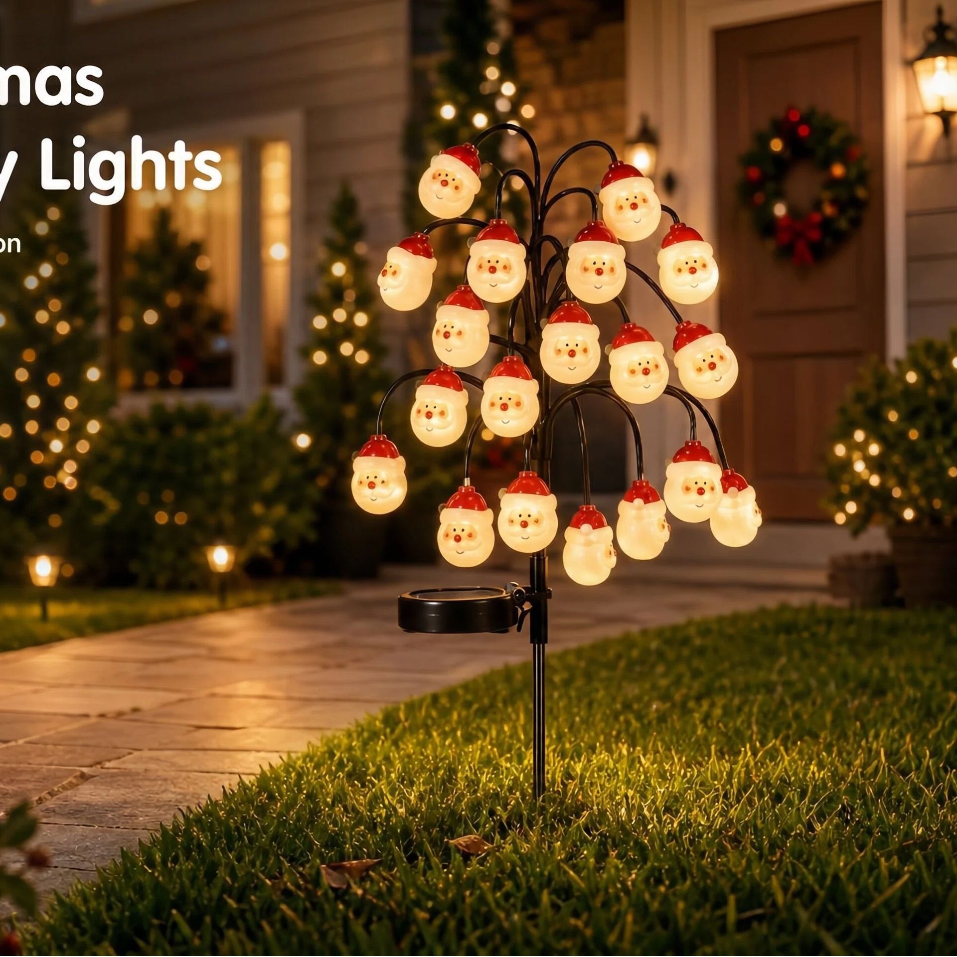 Christmas Outdoor Courtyard Solar-powered Decorative Tree Lights photo 3