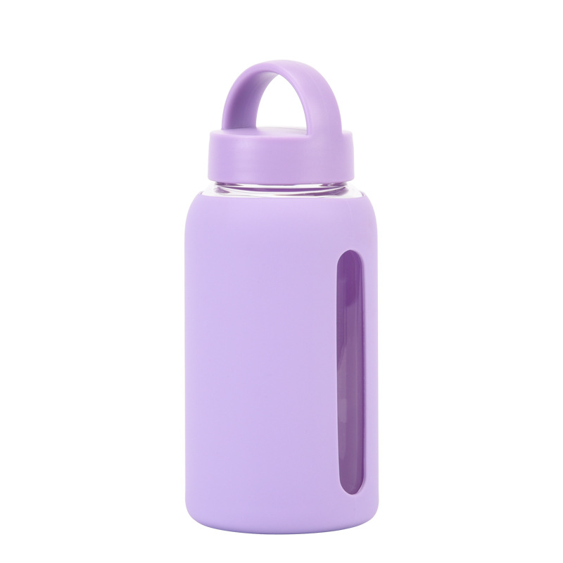 New Glass Silicone Sleeve Water Cup photo 2