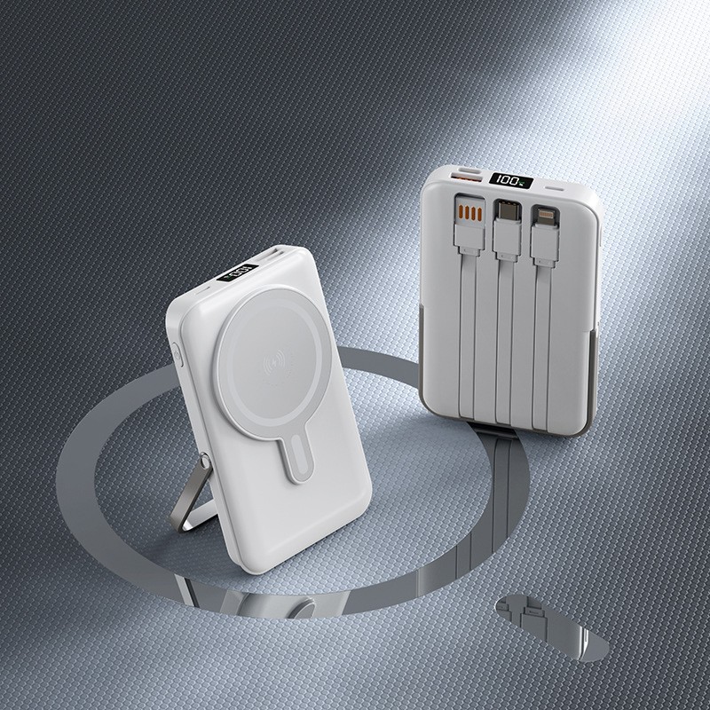 Portable Magnetic Charging Built In Cable Digital Display Fast Charging Power Bank photo 3