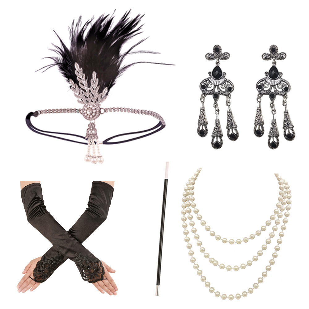 Masquerade Feather Headpiece Cross-Border Vintage Hair Band In European And American Style photo 6