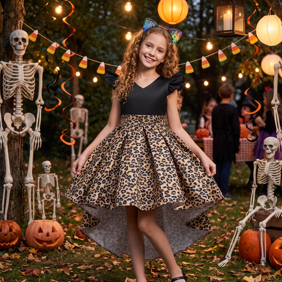 Children's Halloween Party Fashion Show Dress photo 6