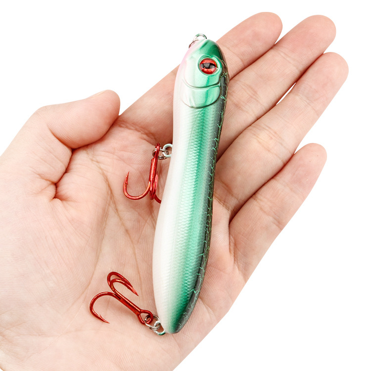 Plastic Bionic Snake-head Pencil Lure With Rattle, Artificial Fishing Lure photo 4