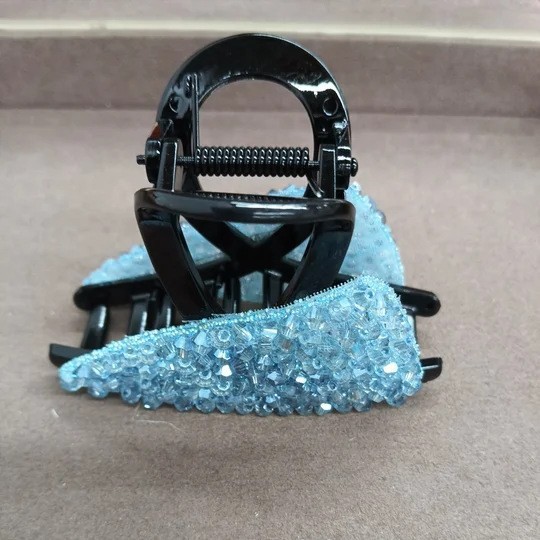 Korean-style Triangular Full-diamond Hair Clip For Women photo 6