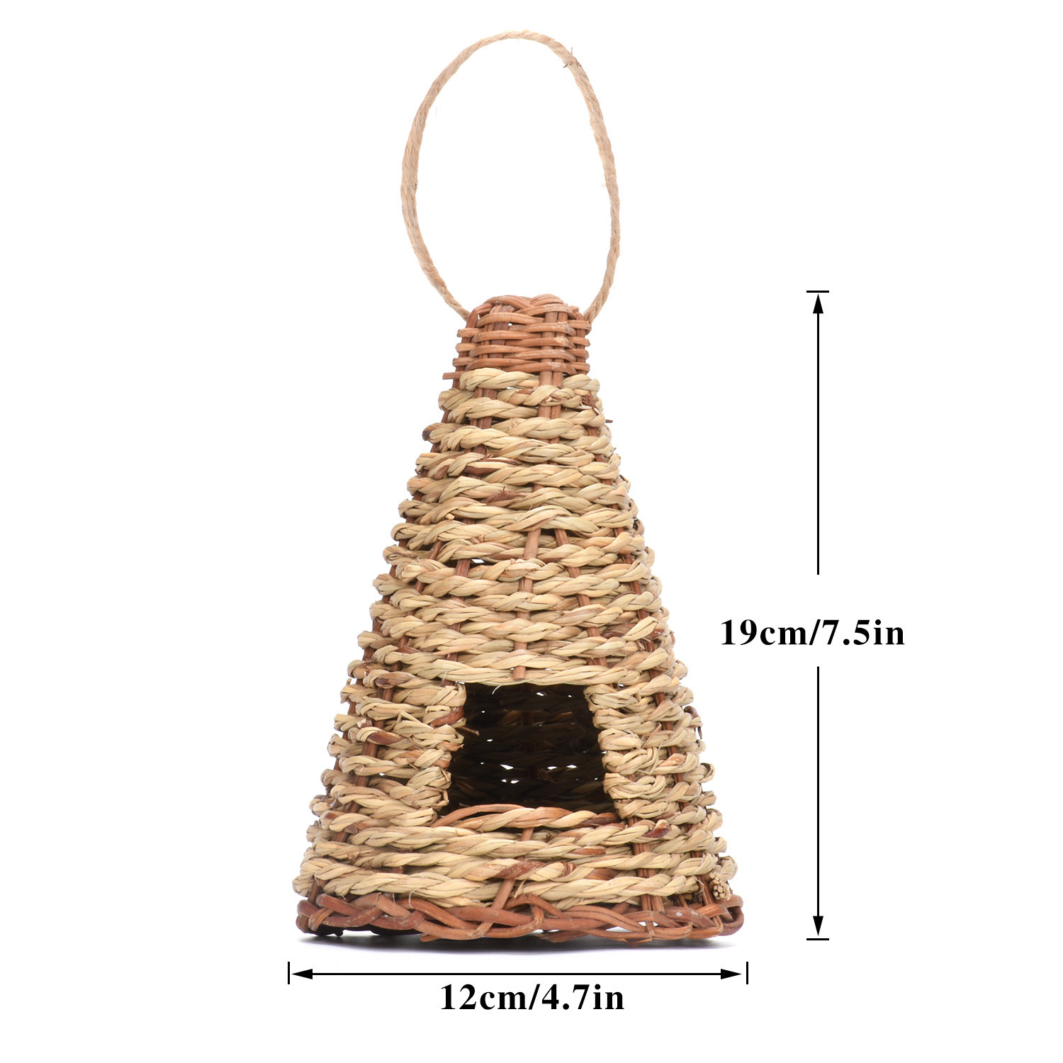 Creative Flat Bottomed Grass Woven Bird's Nest Horticultural Decoration photo 6