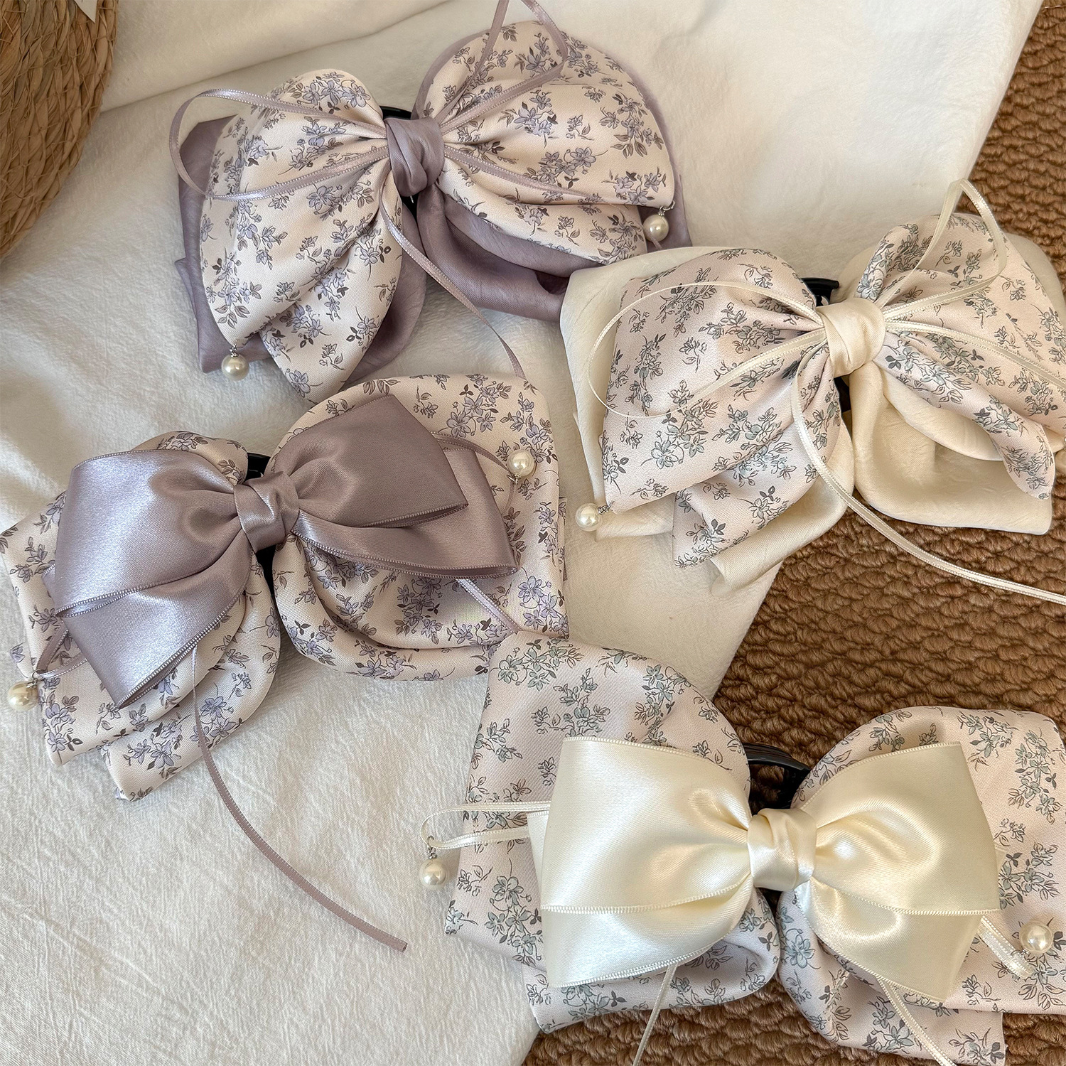 Ribbon Bow Hair Clip Versatile Sweet And Subtly Luxurious For Women photo 1