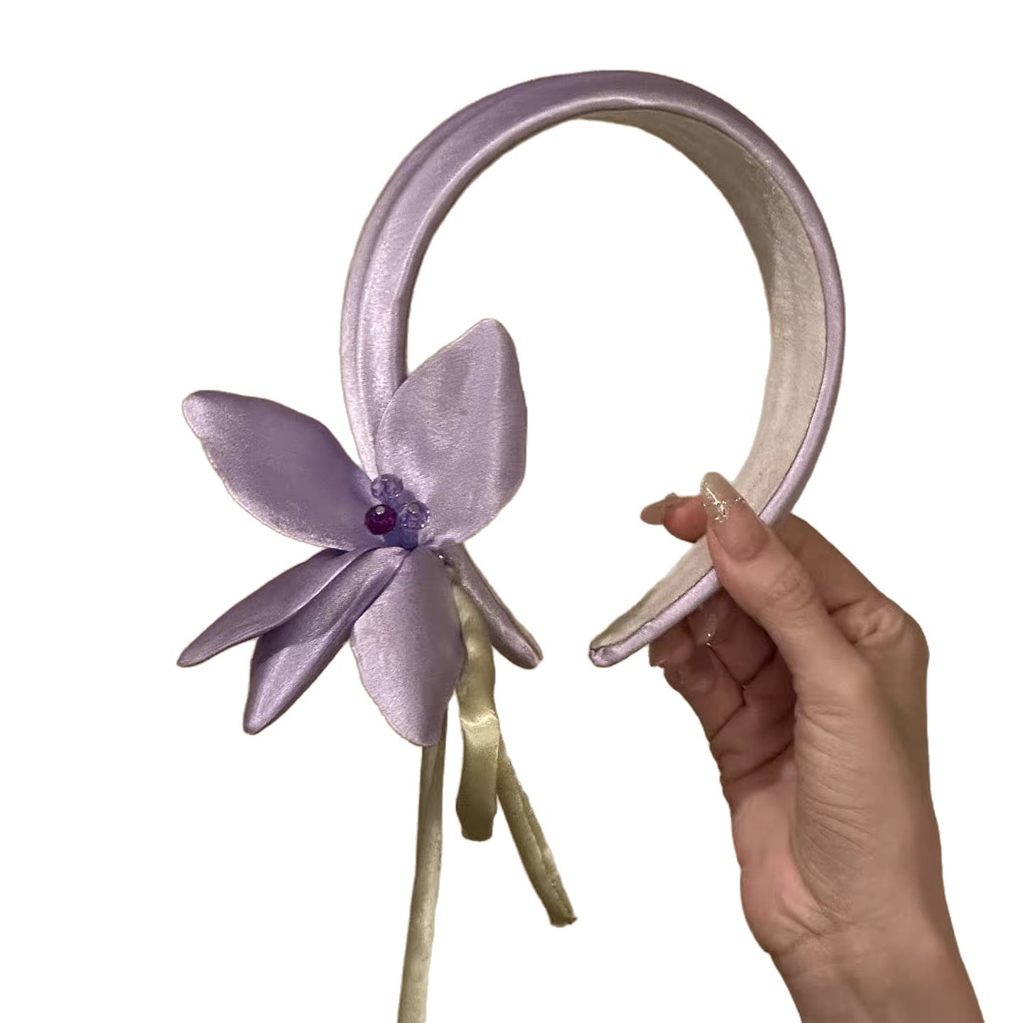 Blue Lily Flower Hairband Headpiece photo 4