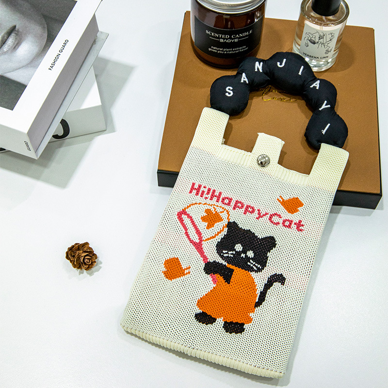 High-end Women's Knitted Phone Bagversatile And All-match photo 6
