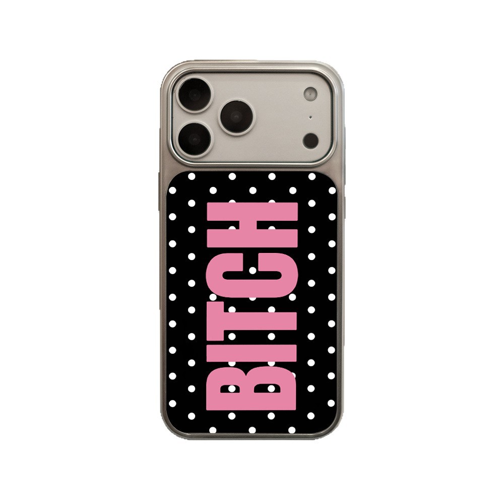 White Polka-dot Matte Magnetic Phone Case With Black Edges photo 5